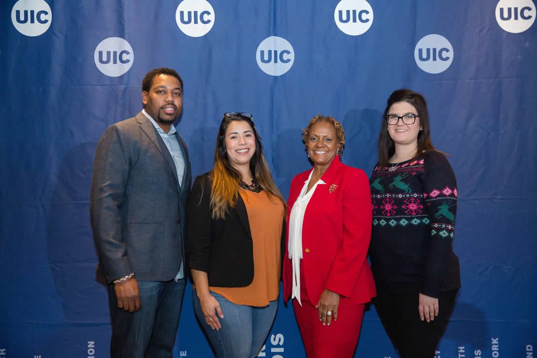 UIC CHANCE Director Kendal Parker, Boys and Girls Club Union League Director Anastasia Hernandez, Boys and Club Union League Camp Director Gwyneth Emigh, UIC CHANCE Founder Dr. Phyllis Hayes