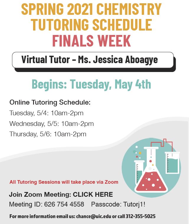 Virtual Chemistry Tutoring | CHANCE Program | University of Illinois Chicago